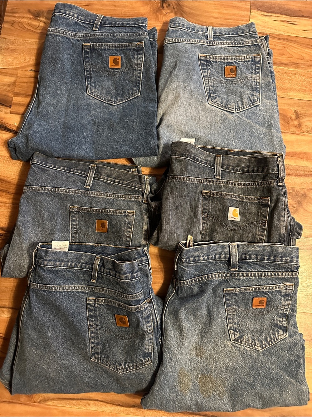Carhartt Men's Mixed Blue Denim Relaxed Jeans Pack